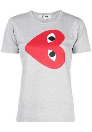 Comme Des Garçons Play contrast logo T-shirt - Grey
