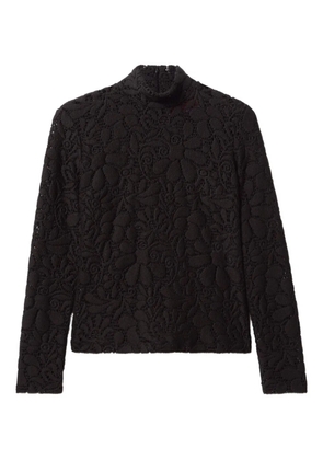 La DoubleJ lace turtleneck top - Black