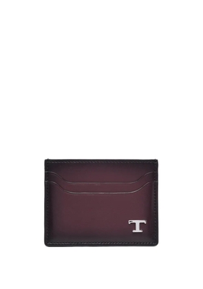 Tod's logo-plaque credit card holder - Purple