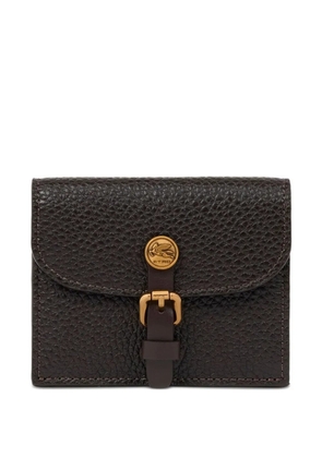 ETRO Pony leather card holder - Brown
