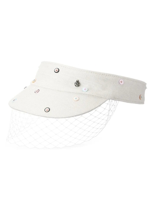 Maison Michel New Abby veil visor - White