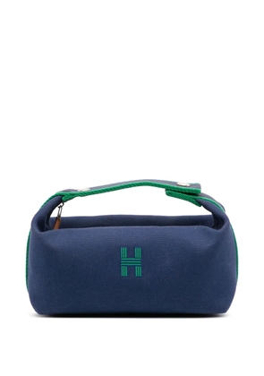 Hermès Pre-Owned 2023 Small Canvas Bride A Brac Case vanity bag - Blue