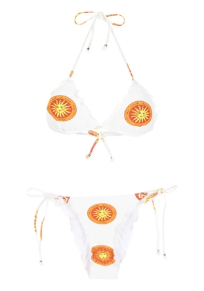 Amir Slama printed bikini set - White