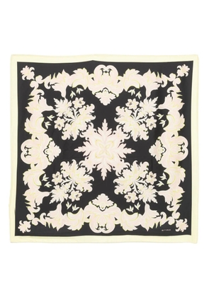 Etro Pre-Owned floral-print silk scarf - Black