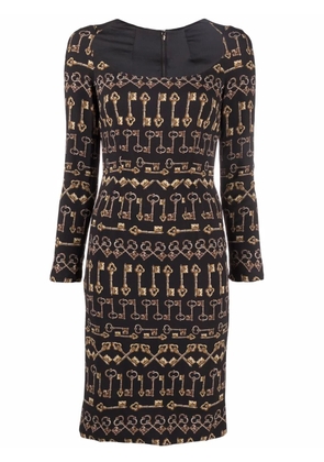 Dolce & Gabbana Pre-Owned 2000s key-print fitted dress - Black