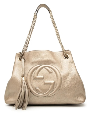 Gucci Pre-Owned 2016-2025 Medium Metallic Leather Soho Chain tote bag - Gold