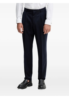 BOSS pleated wool trousers - Blue