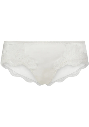 Dolce & Gabbana lace-detail satin briefs - White