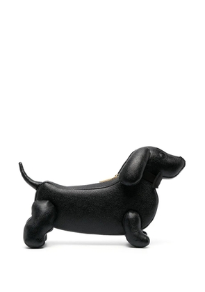 Thom Browne Holiday Hector pebbled leather pouch - Black