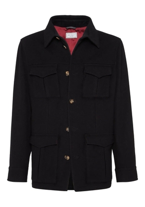 Brunello Cucinelli cashmere military jacket - Black