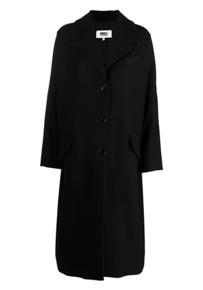 MM6 Maison Margiela single-breasted felted coat - Black