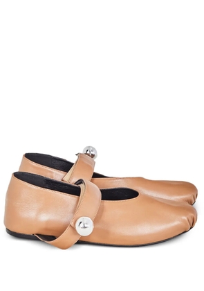 Gloria Coelho leather ballerina shoes - Neutrals