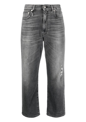 R13 cropped boyfriend jeans - Grey