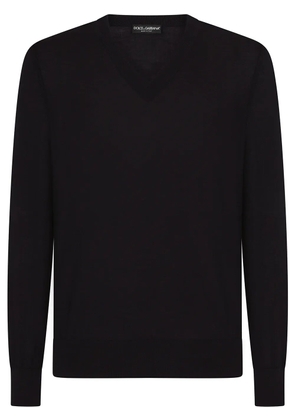 Dolce & Gabbana V-neck cashmere jumper - Blue