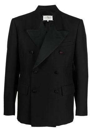 Maison Margiela double-breasted mohair blazer - Black