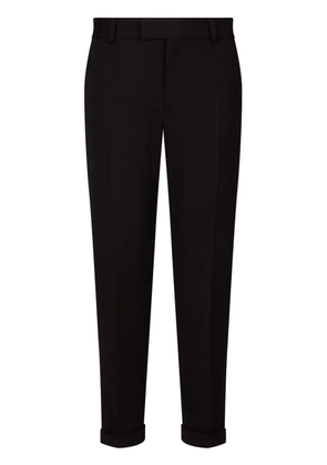 Dolce & Gabbana pressed-crease tapered trousers - Black