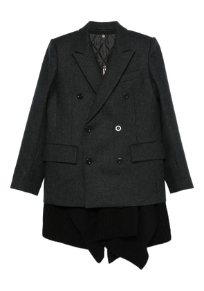 sacai double-breasted blazer - Black