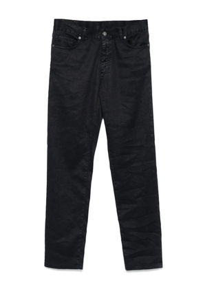 Zegna logo-patch trousers - Blue
