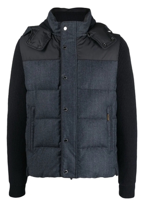 Moorer detachable-sleeve padded jacket - Blue