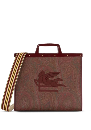 ETRO Pegaso-motif shopping bag - Red