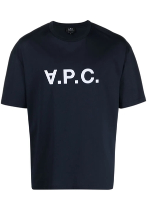 A.P.C. River logo-flocked T-shirt - Blue