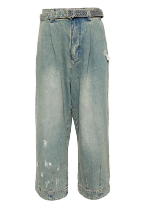 Musium Div. belted wide-leg jeans - Blue