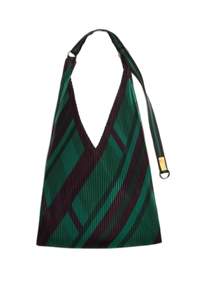 MULTITUDES BAGS pleated geometric-pattern tote bag - Green
