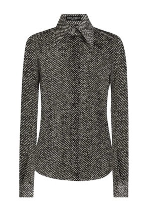 Dolce & Gabbana diagonal-stripe shirt - Black