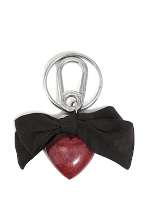 Bimba y Lola heart-shaped bow-detail keyring - Silver