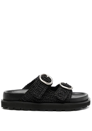 Jil Sander raffia sandals - Black