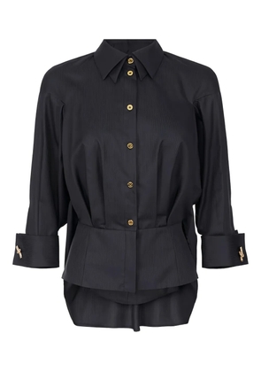 Elisabetta Franchi jacquard-pattern cotton shirt - Black