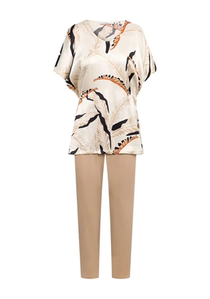 Louis Feraud v-neck printed pyjamas (set of two) - Neutrals