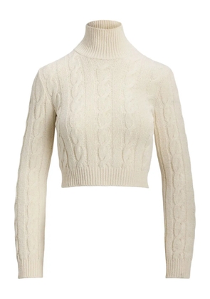 Ralph Lauren Collection cable-knit turtleneck sweater - Neutrals