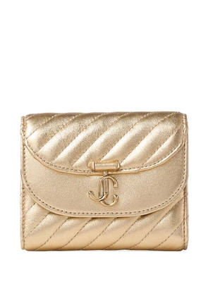 Jimmy Choo Curve Marinda quilted wallet - Gold