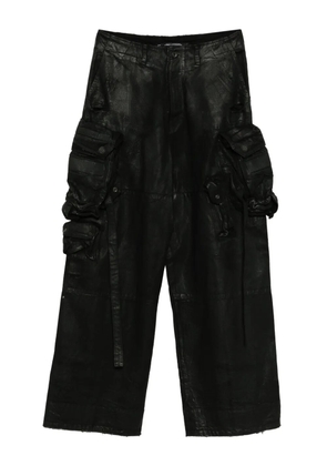 Julius coated wid-leg trousers - Black