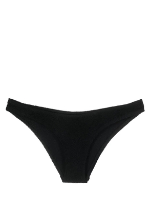 Bond-eye seersucker-texture stretch bikini bottom - Black