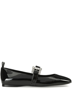 Sergio Rossi Sr Twenty leather ballerina shoes - Black