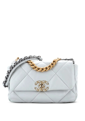 CHANEL Pre-Owned 19 Flap Bag Quilted Leather Medium crossbody bag - Grey