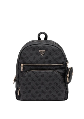 GUESS USA monogram-pattern zip-pocket backpack - Black