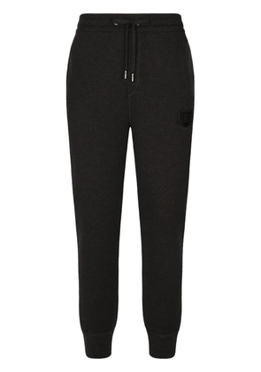 Dolce & Gabbana drawstring wool-silk track pants - Grey