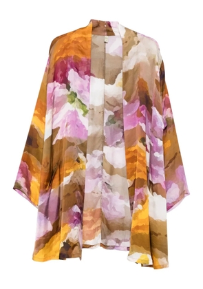 YAVI abstract-print jacket - Brown