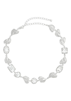LOVENESS LEE Mea sterling silver leaf-shaped crystal necklace