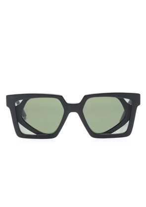 Kuboraum double-frame oversized sunglasses - Black