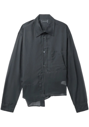 Magliano asymmetric cotton shirt - Black