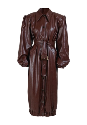 Rowen Rose buttoned-up belted coat - Brown