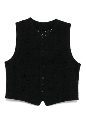 Y's laced sleeveless vest - Black