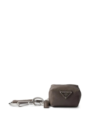 Prada leather bag charm - Grey