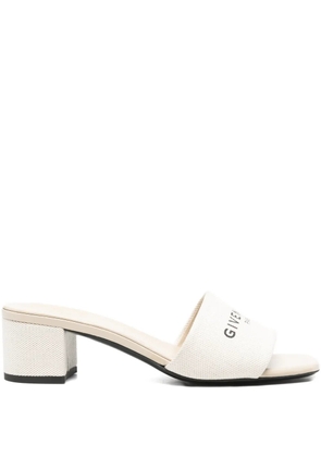 Givenchy Pre-Owned 4G logo-print canvas mules - Neutrals