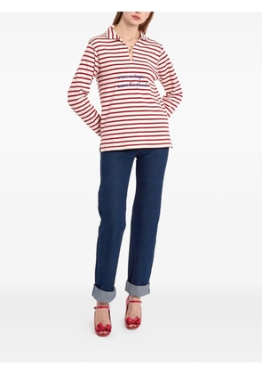 CAVALLI E NASTRI VINTAGE 1990's Pre-Owned Breton polo top - Red