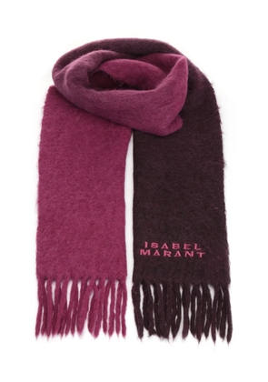 ISABEL MARANT two-tone fringed scarf - Pink
